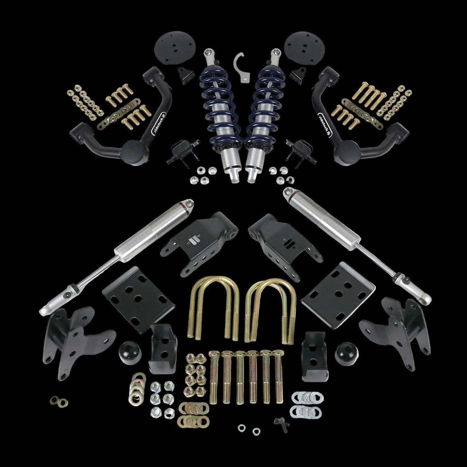 Lowering System Ridetech 2015-2026 Ford F-150 Suspension Lowering Kit – Blacklist ...